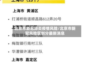 北京市新冠肺炎疫情风险/北京市新冠风险区划分最新消息