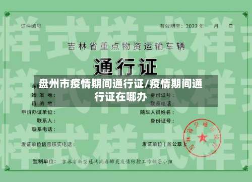 盘州市疫情期间通行证/疫情期间通行证在哪办-第1张图片